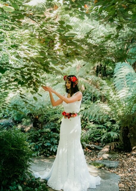 Dandenong Weddings Lyrebird falls Bohemian photoshoot