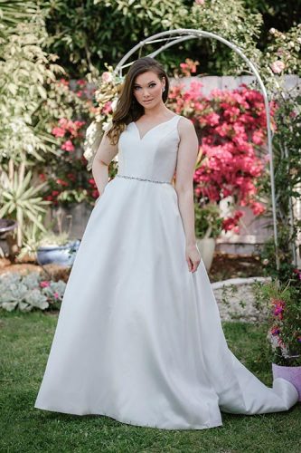 Satin wedding dress Bridal gowns Leah S Designs