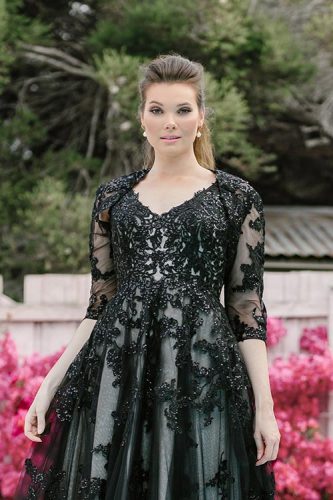 Black gown Mystic Leah S Designs wedding dresses Melbourne