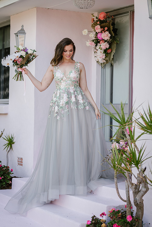 Pastel Gray Gown – Leah S Designs