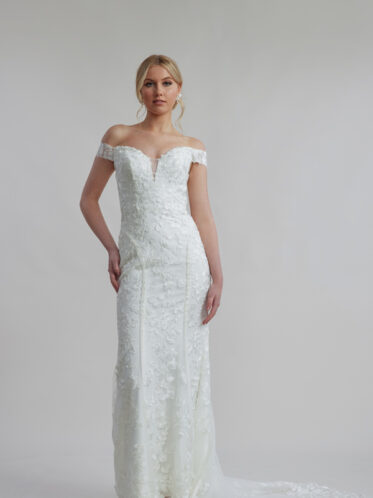 Lace fitted wedding dress Riley