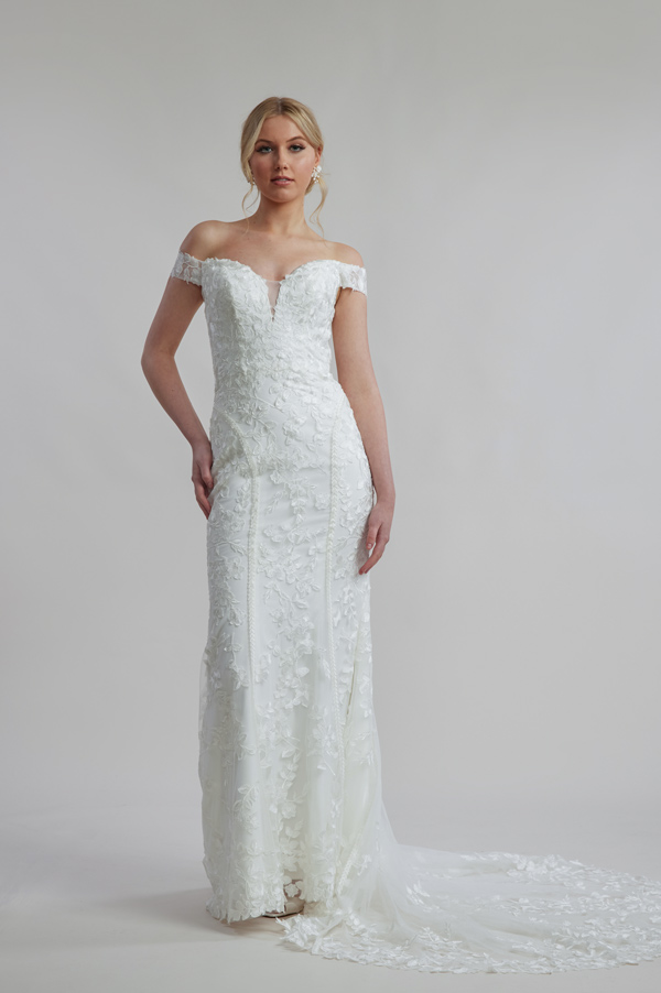 Lace fitted wedding dress Riley